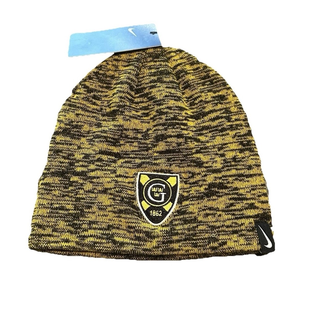 Nike Beanie Cap Unisex One Size Fits Most Yellow And Black, NWT, 1862 Logo